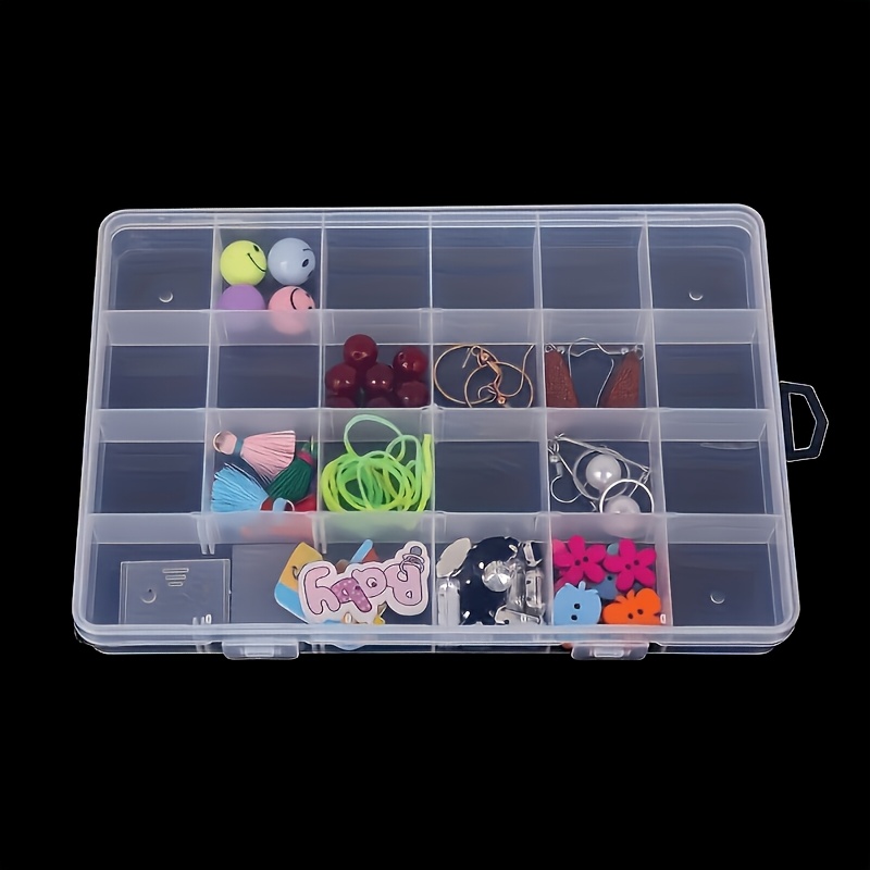 Transparent Plastic Desktop Storage Box for Rings & Earrings